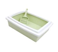 SDGBCXD, Cat Litter Basin Open Top Pet Litter Tray with High Sides Durable Splashproof Kitty Litter Pan for All Kinds of Cat Litter, ,Cat Litter Pan(Fruit green)