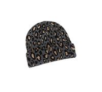 SDGBCXD hat， Beanie Hat for Women Winter Leopard Print Skull Cap Soft Warm Knit Ski Stocking Cuffed(Gray)