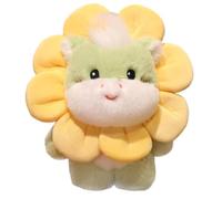 SDGBCXD plush toy, Cute Horse Plush Toy, Soft Stuffed with Fluffy White Mane, Kawaii Cuddle Buddy(Green Sunflower,30cm)