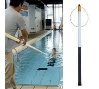 SDGBCXD Pool, Telescopic Teaching Preserver Pole With Non-Slip Handle, Pool Safety Hook For Emergency Rescue, For Beach, Water Park(White,650cm/21.3ft 5 Section)