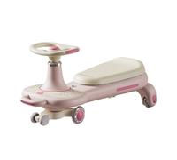 SDGBCXD Swing Car, Wiggle Car Ride-On With Music Lights Silent Wheels Trailer Indoor Outdoor Use Safe Educational Gift Swing Card(Rose,Ordinary version)