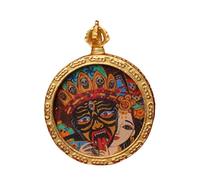 SDGBCXD Thangka Pendant, Buddha Pendant Necklace Buddhist Thangka Long Praying Necklace Handmade Braided Rope Chain