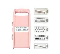 SDGBCXD Vegetable slicer， 5 in 1 Multi-Functional Onion Vegetable Chopper Food Mandoline Slicer Veggie Dicer Cutter Kitchen(Pink)