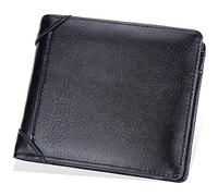 SDGBCXD Wallet, Leather Wallet for Men Protected ID Slots Credit Card Currency Note Sections Soft Touch Bi-fold Moneyclip(Black)