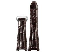 sdgDXFsr Watch straps, Folding Buckle Leather Watch Strap Substitute Men Concave Interface(Black without clasp,25-13mm)