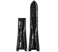sdgDXFsr Watch straps, Folding Buckle Leather Watch Strap Substitute Men Concave Interface(Black without clasp,25-14mm)