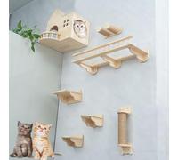 sdgERYEeg cat shelves， Cat Shelves and Perches for Wall, DIY Climbing Frame Set, Save Space, for Cats to Sleep and Play(Style2)