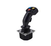 sdgERYEeg Industrial Joystick， SMC61A3 Button Hand-held Single-axis Push Rod Resistance With Center Feel, Operating Handle Rocker Controller Tram(Output 0 2.5 5v)