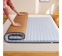 SDGHH-8MMDM Floor Futon Mattress Foldable Roll Up Mattress Thai Massage Bed Mat Sleeping Floor Breathable Rattan Sleeping Mat Memory Foam Dual Sided Ice Rattan Available,Blue,200 * 220cm