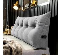 SDGHH-8MMDM Headboard Back Rest Cushion Support Pillow Triangular Large Reading Pillow with Side Pocket Lumbar Support Back Wedge Pillow for Bedroom Bed Bay Window Sofa,C,100 * 50 * 20cm