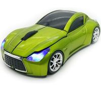 SDGSQHA Car Mouse for Computer, Wireless Car Mouse with USB Reciver, 3D, 1600DPI, Cool Sport Car Shaped Mouse, Cute Mini Mice for Laptop PC Computer Mac, for Both Boys, Girls, Kids and Adult, Green
