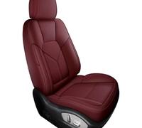 SDHECD Car Seat Covers Set Front Rear For Dodge For Avenger For Challenger For Ram 1500 For Nitro For Charger Car Custom Made Set Cowhide Leather Seat Cover Cushion(Wine Red,Standard)