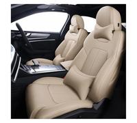 SDHECD Car Seat Covers Set Front Rear For Dodge For Journey For Caliber For Avenger For Challenger For Charger Car Seat Set Cushion Cover Protection Custom Made Cowhide(Beige)