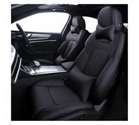 SDHECD Car Seat Covers Set Front Rear For Dodge For Journey For Caliber For Avenger For Challenger For Charger Car Seat Set Cushion Cover Protection Custom Made Cowhide(Black)