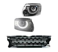 SDHECD Headlights For Land For Rover For Discovery 3 4 2010-2017 Front Light DRL Turn Signal Lens Head Lamp Car Headlights Headlight Assembly Headlamp(10-13 black)