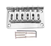 sdhengyee 78MM Metal Fixed Hardtail Saddle Bridge Top Load Guitar Tailpiece for 6 String Fender Strat Tele Electric Guitar, Chrome