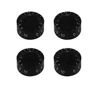 sdhengyee Electric Guitar Top Hat Knobs Speed Volume Tone Control Knobs Compatible with Les Paul LP Style Electric Guitar Parts Replacement Set of 4Pcs. (Black)