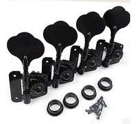sdhengyee Vintage Open Gear Machine Heads Tuners Tuning Pegs 4 In Line Right Hand Guitar Parts replacement for P Bass J Bass Black 4PCS