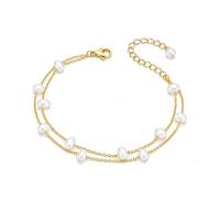 Sdhgerh Gold Pearl Bracelet for Women Adjustable Length Ideal for Women Both for Work and Festive Occasions A Matching Gift for Mother or Girlfriend