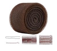 Sdhgerh Hair Sponge for Updos & Volume, 4.92ft Long Light Brown Bun Maker Hair Filler Padding, Styling Tool for Instant Buns and Voluminous Updos for Women Men