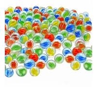 Sdhgerh Set of 100 Colourful Glass Marbles 14 mm