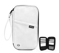 sdhiiolp Family Passport Holder Travel Wallet RFID Blocking Travel Document Holder Organiser Waterproof with Multiple Compartments for Men & Women Tickets ID Cards Cash Pen Key (22x12cm. White)