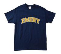 SDI NCAA Emory Eagles 100-Percent Pre-Shrunk Vintage Arch Short Sleeve Shirt Tee, Medium, Navy