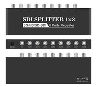 SDI Splitter 1x8 Supports SD-SDI, HD-SDI, 3G-SDI(1 Input and 8 outputs) SDI Video Splitter Box Distributor Amplifier for Video Monitoring System CCTV Security Camera
