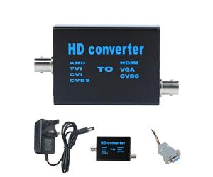 SDIDVIEXPERT BNC to HDMI Video Signal Convertor,Audio Capture,4-IN-1 Composite CVBS AHD TVI CVI Converter Supporting Cable VGA for Camera/DVR/CCTV Security System Android