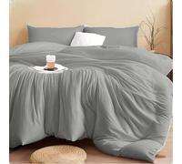 SDIII 3PCS Grey Twin Comforter Set with 2 Pillowcases, Soft Brushed Microfiber Lightweight Fall Comforter Twin, Hotel Luxury Gray Bedding Set