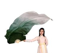 SDIUAKBV Belly Dance Fan 180cm Gradient Silk Belly Dance Fan Hand Dyed Flowy Extra Long Women's Practice Competition Stage Show Costume Accessory For the performance(Color 6)