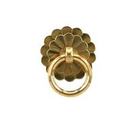 SDIUAKBV Cabinet Ring Pulls Furniture Handles 1x Drawer Cabinet Door Knobs Retro Brass Ring and for Cabinets Drawer(Dia 25mm BRS)