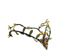 SDIUAKBV Elf Headdress Elf Headdress Crystal Forest Woodland Elf Hair Tiara Leaves Garland Branch Handmade Crown Elves Fairy Bride(Color-05)