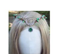 SDIUAKBV Elf Headdress Elf Headdress Crystal Forest Woodland Elf Hair Tiara Leaves Garland Branch Handmade Crown Elves Fairy Bride(Color-02)