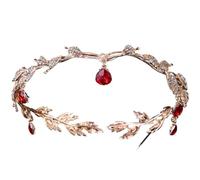 SDIUAKBV Elf Headdress Elf Headdress Elf Crown Bridal Crystal Rhinestone Waterdrop Leaf Hair Accessories Romantic Head Accessories For Women(Color-07)