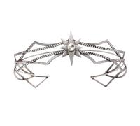 SDIUAKBV Elf Headdress Elf Headdress Goddess Cosplay Round Elves Crowns Tiara Adjustable Unisex Jewelry Alloy Headband Hair Accessories(Silver)