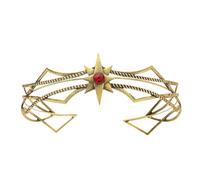 SDIUAKBV Elf Headdress Elf Headdress Goddess Cosplay Round Elves Crowns Tiara Adjustable Unisex Jewelry Alloy Headband Hair Accessories(Gold)