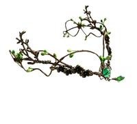 SDIUAKBV Elf Headdress Elf Headdress Handmade Purple Fairy Crown Forest Elven Tiara Elf Headpiece With Rhinestone For Princess Faire Cosplay(Color-05)