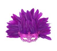 SDIUAKBV Feather Mask Feather Mask Detachable Half Face Halloween Carnival Party Props Stage Cosplay Accessory Party(Color 2)