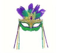 SDIUAKBV Feather Mask Feather Mask Queen Party Supplies Hollow Out Plastic Carnival Makeup Masquerade Masks Costume Party(Color 01)