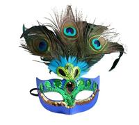 SDIUAKBV Feather Mask Feather Mask Queen Party Supplies Hollow Out Plastic Carnival Makeup Masquerade Masks Costume Party(Color 02)