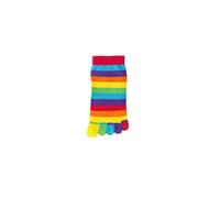 SDIUAKBV Five Toed Socks 2pair Women's Socks Rainbow Striped Five-finger Split Toe Cotton Mid-tube Colorful Lines Simple Sports Funny Stockings For men(Short)