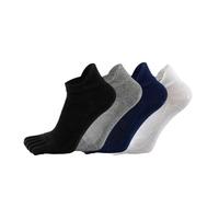 SDIUAKBV Five Toed Socks 5 Pairs Socks With Toes Mans Cotton Solid Breathable Protect Ankle No Show Summer Five Finger Sokken For men(Mixed color)