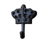 SDIUAKBV Flower Pot Hooks 1pcs Crown Retro Cast Iron Forged Coat Hook Decoration Wall Outdoor Home Metope Accessories for the Garden(Crown1(145))