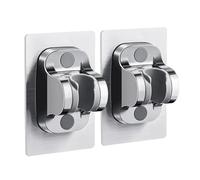 SDIUAKBV Handheld Shower Bracket Shower Head Holder Brackets Black Suction Cup Wall Mount Adjustable Support For Bathroom Accessories Without Drill Stand Bath bathroom(2 pieces silver)