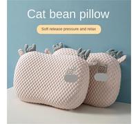 SDIUAKBV Latex Pillow Summer Cooling Cat Belly Pillow Doudou Memory Foam Core For sleeping(Blue)