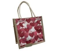 SDIUAKBV Linen Tote Bag Handbag Linen Handbag Lunch Box Bag Cosmetic Portable Shopping Bag Versatile Casual Women'S Bags(C-Red-Zipper)