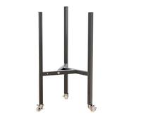 SDIUAKBV Plant Stand Riser Adjustable Plant Stand Fits Pot Metal Planter Easy Assembly Expandable Shelves Furniture For the garden(Black 50CM wheels)