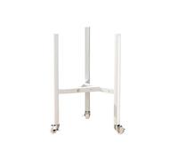 SDIUAKBV Plant Stand Riser Adjustable Plant Stand Fits Pot Metal Planter Easy Assembly Expandable Shelves Furniture For the garden(White 40CM wheels)