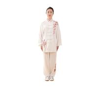 SDIUAKBV Tai Chi Suit for Women Triditional Tai Chi Set Kungfu Classical Practice Clothes Performance Plum Embroidery Buckle Unisex For exercise(Color4,XXL)